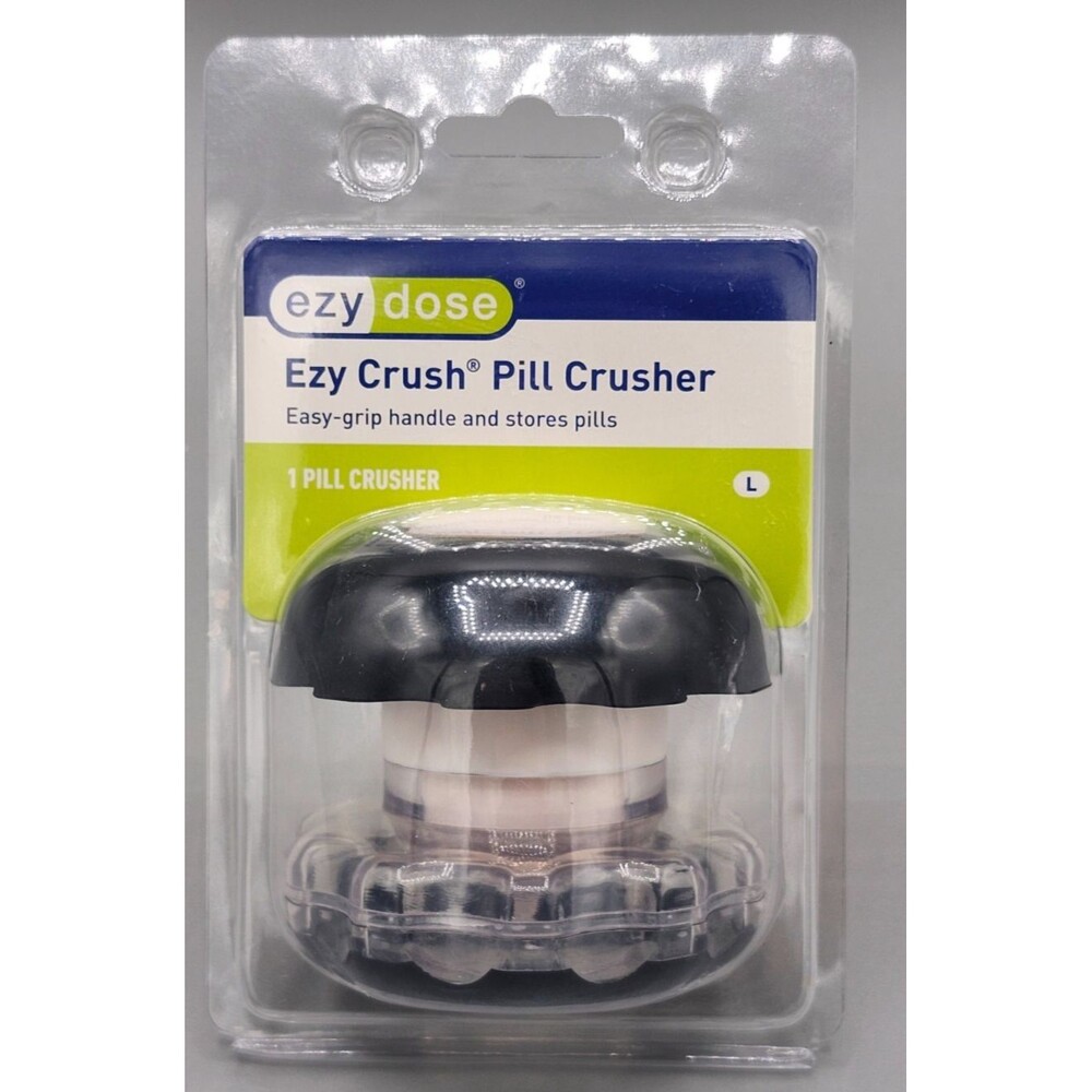 Ezy Dose Ezy Crush Pill Crusher Easy Grip Handle with Storage Compartment New